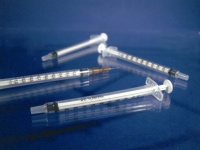 Striekačka 1 ml s odnímateľnou ihlou 1 ml TBC + 26 G 3/8" (0,45 x 10 mm)