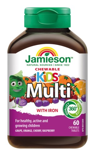 Jamieson Multi Kids multivitamín tablety na cmúľanie pre deti 60tbl.