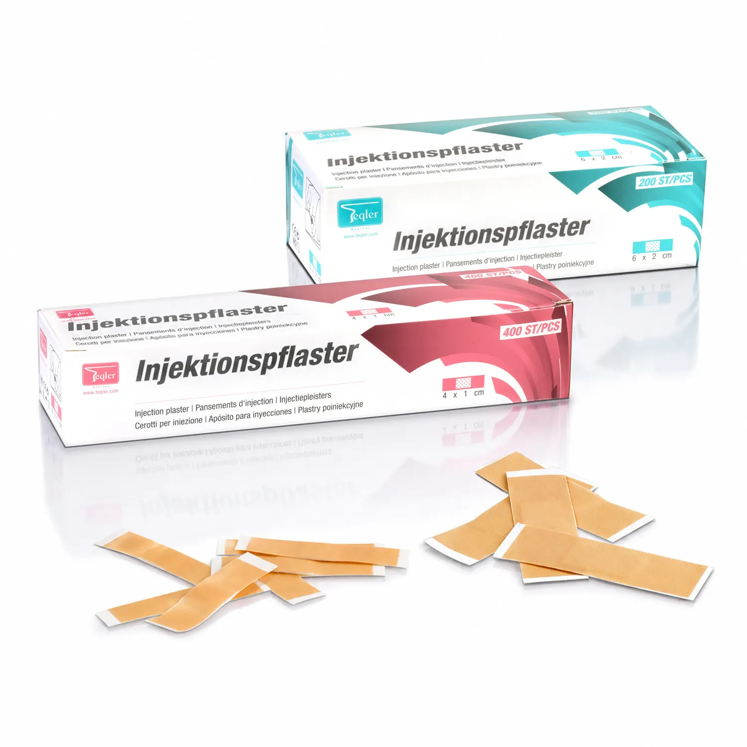 Náplasti po injekcii Teqler  4 × 1 cm, 400 ks