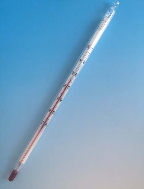 Laboratórny teplomer -10 až +150°C, dĺžka 280mm