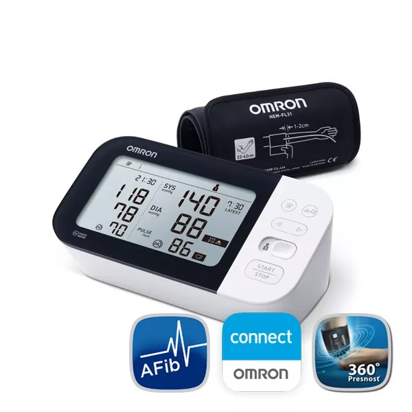 Tlakomer OMRON M7 Intelli IT s AFib  + sieťový zdroj 