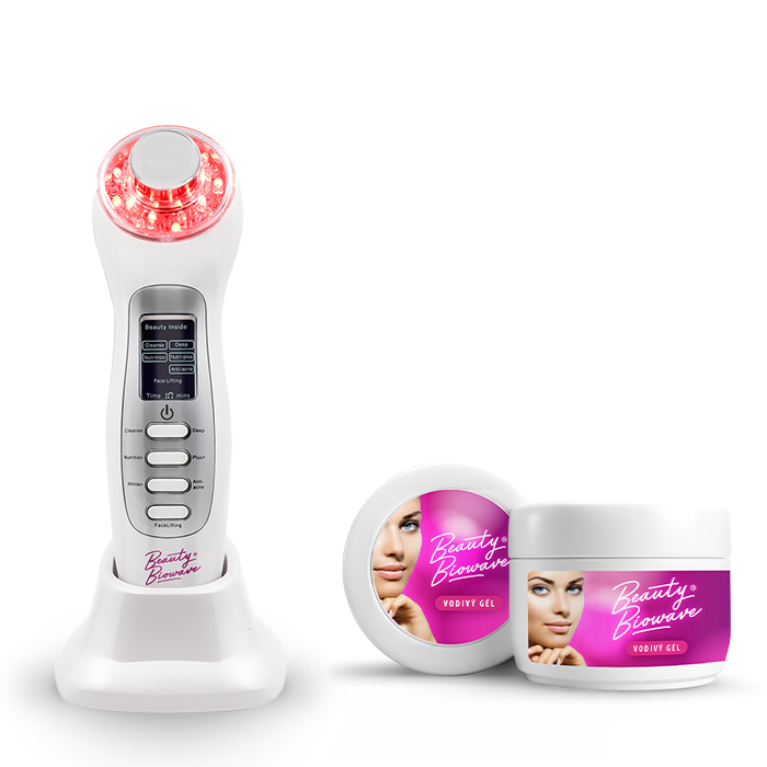 Žehlička na pleť 7 funkcií BIELA S DARČEKOM 
