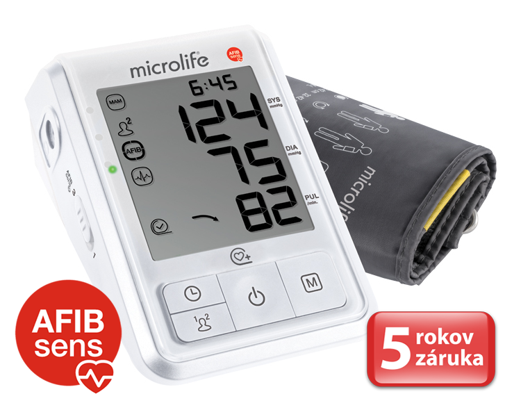  Microlife BP B6 Favourite Afib tlakomer na rameno biely + adaptér