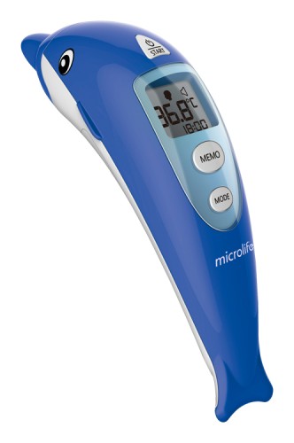 Microlife NC 400 bezkontaktný teplomer – detský dizajn delfína