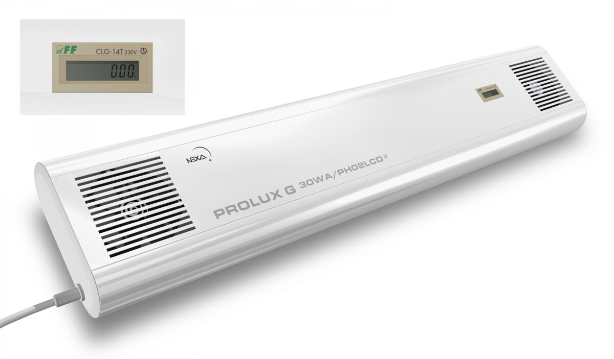 PROLUX G® 30WA/PH02,uchyt. na stenu, s elektronickým počítadlom prevádz.hodin