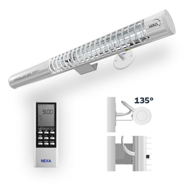 PROLUX G® K36W DO, 135° sklon, uchytenie na stenu/strop,bez snímaču pohybu, s DO
