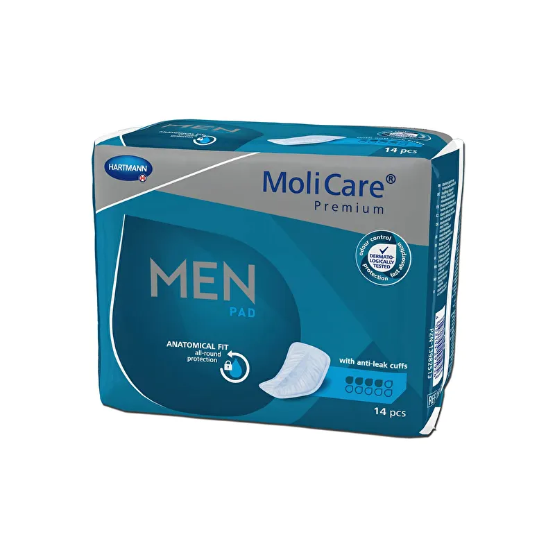 MoliCare® Premium MEN PAD, 4 kvapky - Inkontinenčné pánske vložky, 14 ks 