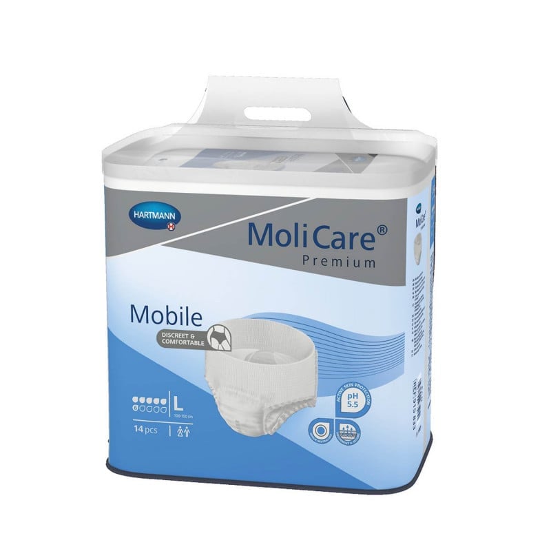 MoliCare Premium Mobile MEDIUM,veľkosť L, 6 kva - Inkontinenčné nohavičky unisex 14 ks