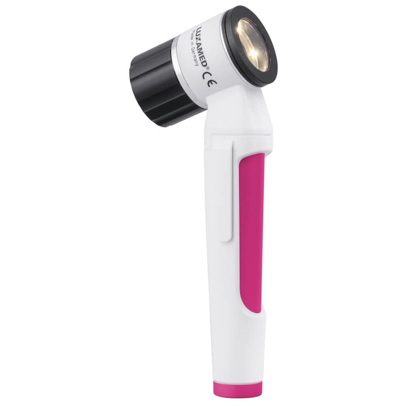 Dermatoskop LuxaScope LED 2,5 V, malinová farba