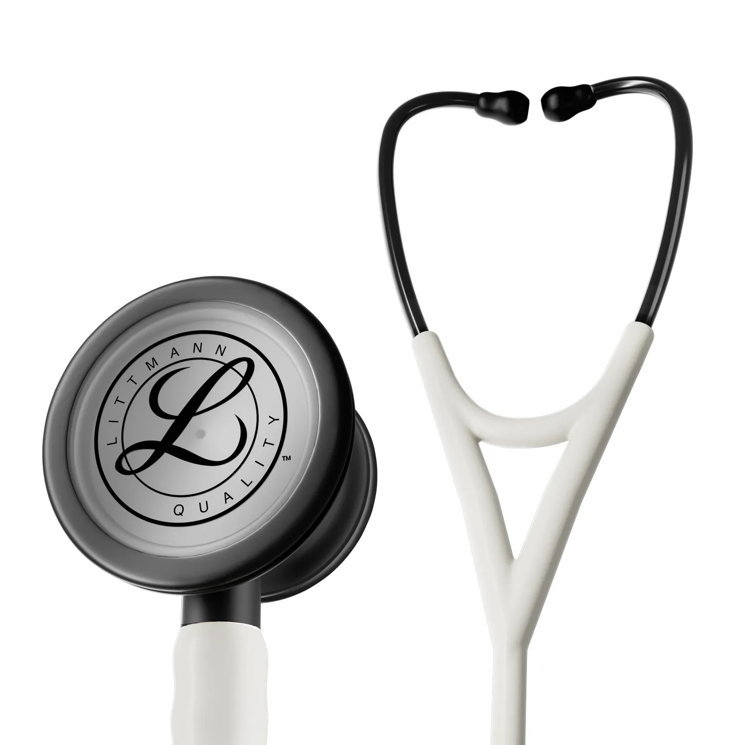 3M Littmann Cardiology IV : Alabaster, Satin/Black Finish - 6186C 