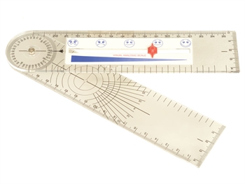 Goniometer so zobrazením škály bolesti