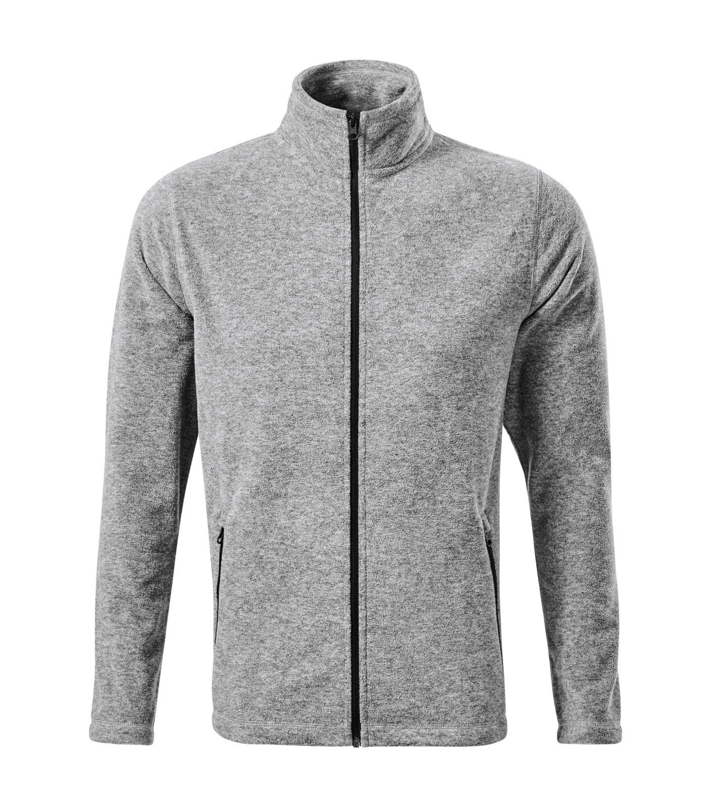 Pánska zdravotnícka mikina - Micro fleece, strieborný melír
