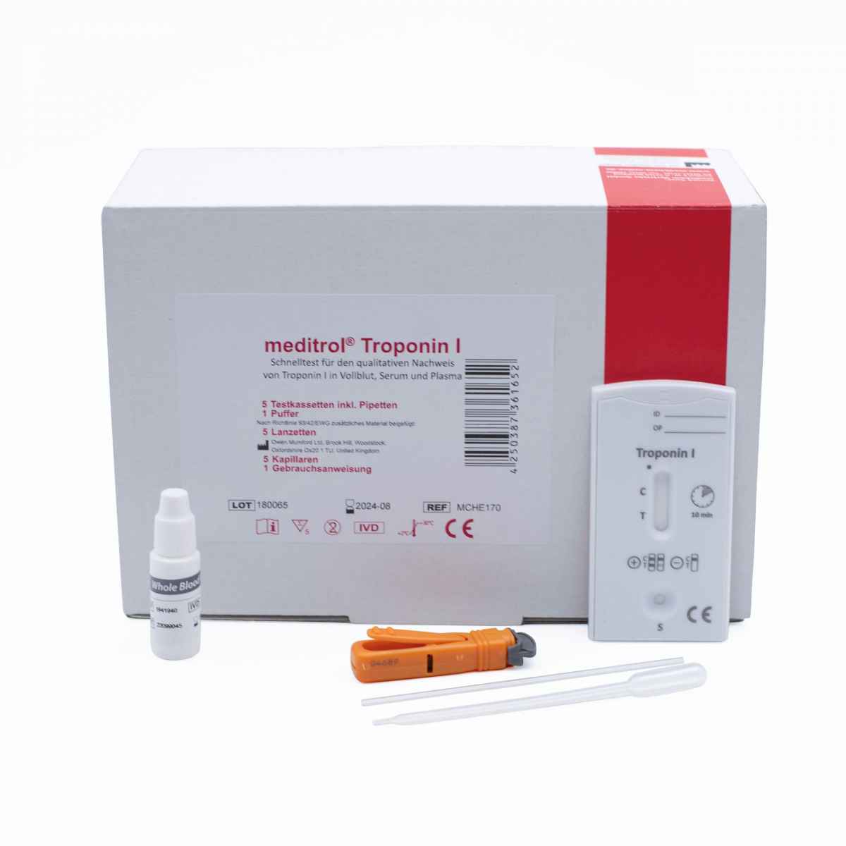 Rýchlotest Troponin, 5 testov