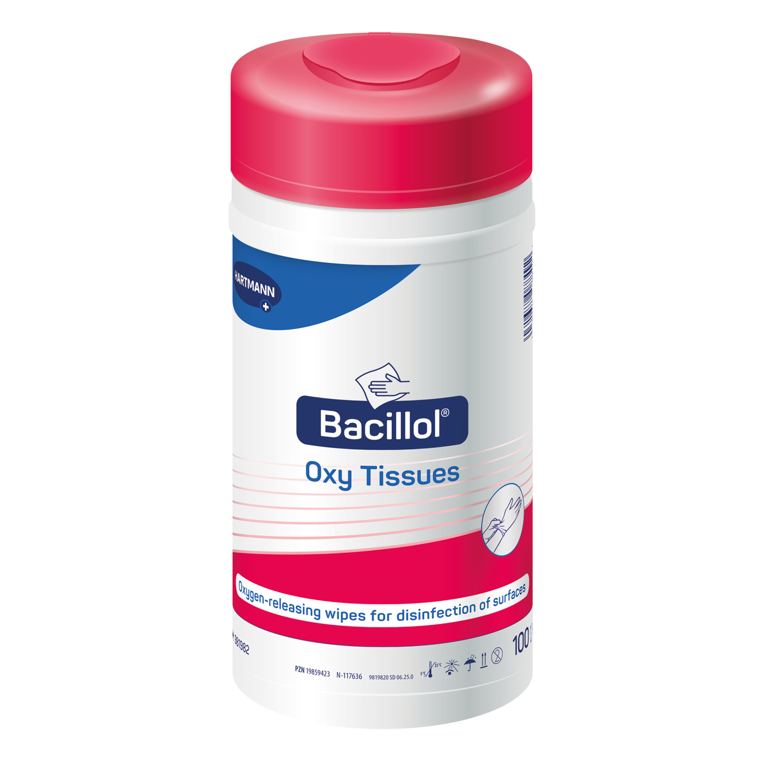 Bacillol® Oxy Tissues, Dóza + dezinfekčné utierky 