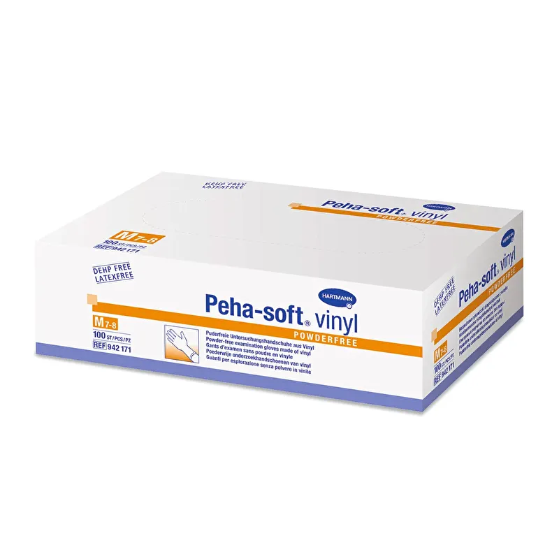 Vinylové rukavice Hartmann Peha-soft, bez púdru, 100 kusov, veľkosť S
