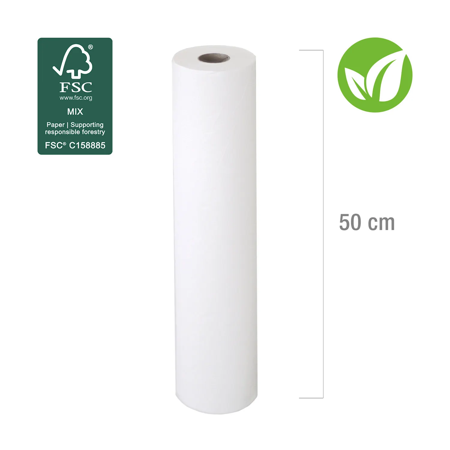 Papier na vyšetrovacie stoly 50cm x 46m, 9 kusov 