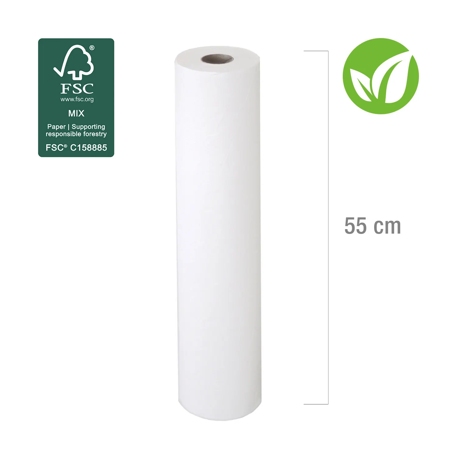 Papier na vyšetrovacie stoly 55cm x 46m, 9 kusov 