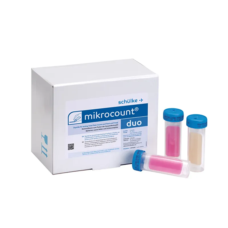 Schülke mikrocount® duo – kultivačné doštičky na stanovenie mikroorganizmov, kvasiniek a plesní, 20 ks