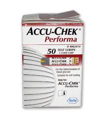 Testovacie prúžky Accu-Chek Performa, 50 kusov