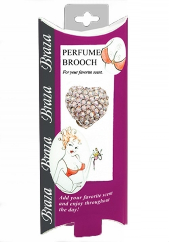 Braza - PERFUME BROOCH ”PUFFED HEART”, brošna na podprsenku (5801-26)