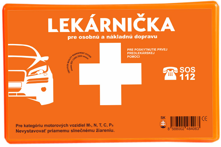 Autolekárnička - plastový obal 