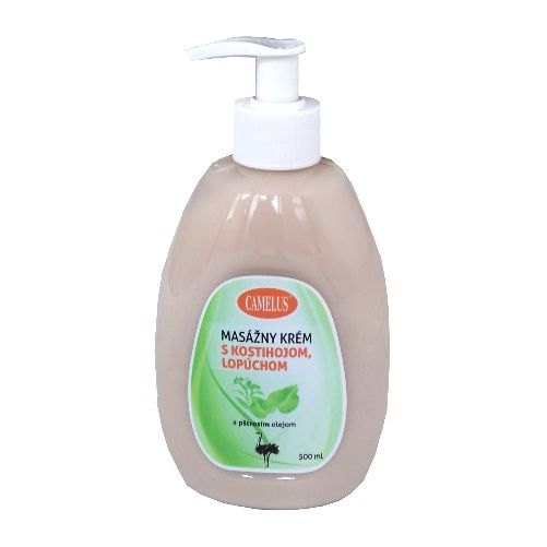 Masážny krém s kostihojom, lopúchom a pštr.olejom, 500 ml