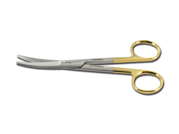 Zahnuté nožnice, Mayo - 14,5 cm - Gold Line 