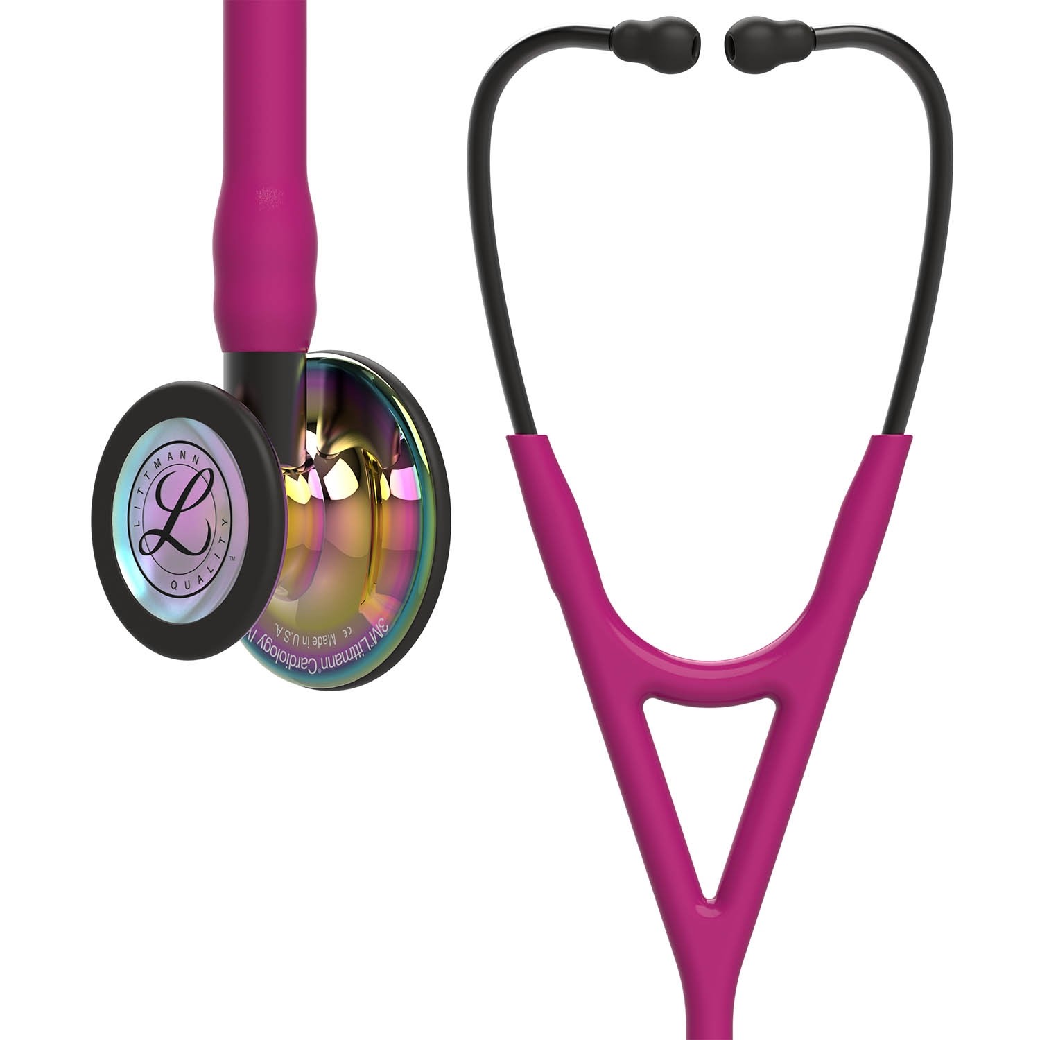 3M Littmann Cardiology IV : Raspberry, Rainbow Finish - Smoke Stem - 6241