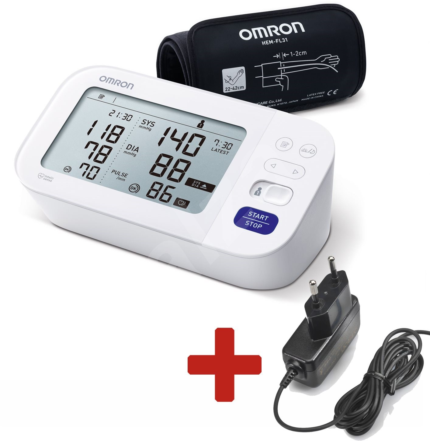 OMRON M6 COMFORT AFIB  + sieťový zdroj 