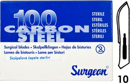 Čepielka SURGEON č.10 -BAL. (100ks)