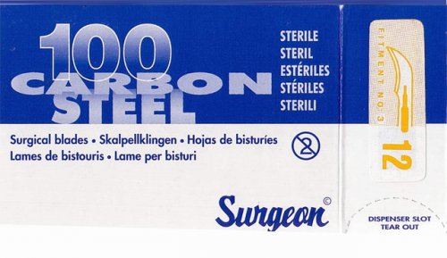 Čepielka SURGEON č.12 -BAL. (100ks)