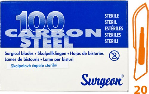 Čepielka SURGEON č.20 -BAL. (100ks)