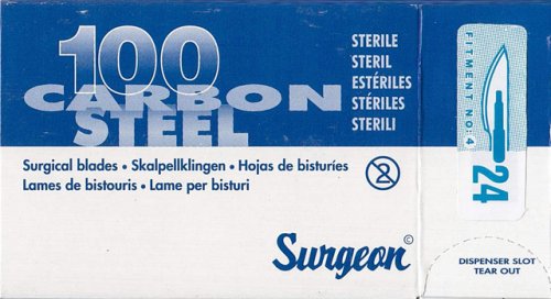 Čepielka SURGEON č.24 -BAL. (100ks)