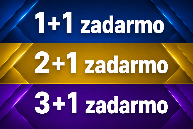 1+1 zadarmo, 2+1 zadarmo, 3+1 1+1 zadarmo, 2+1 zadarmo, 3+1